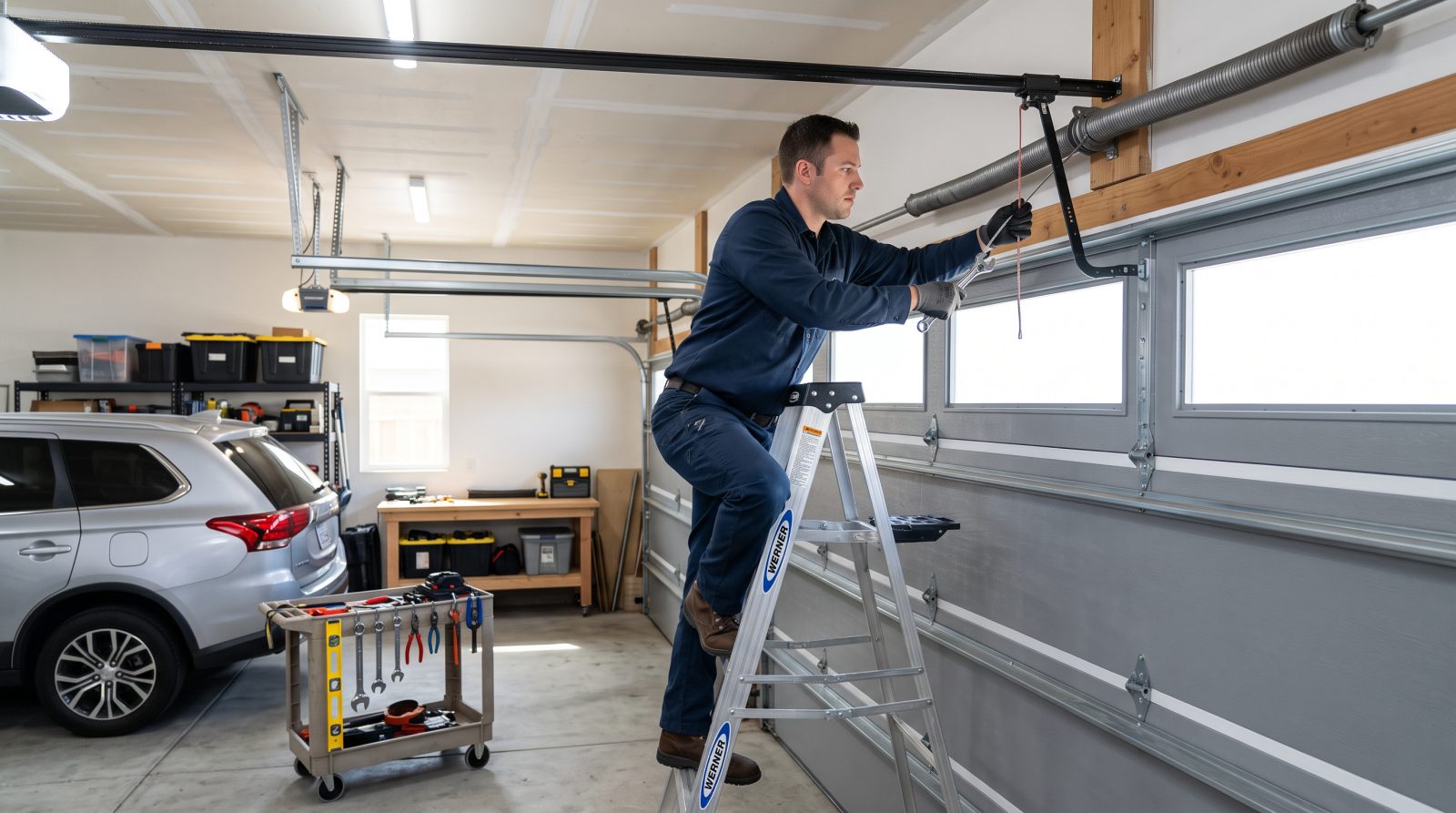 garage door cable and track repair inspection in Milpitas